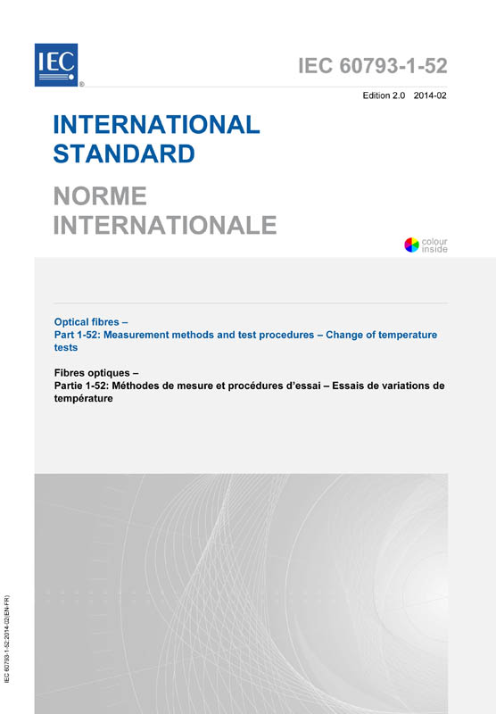 Cover IEC 60793-1-52:2014